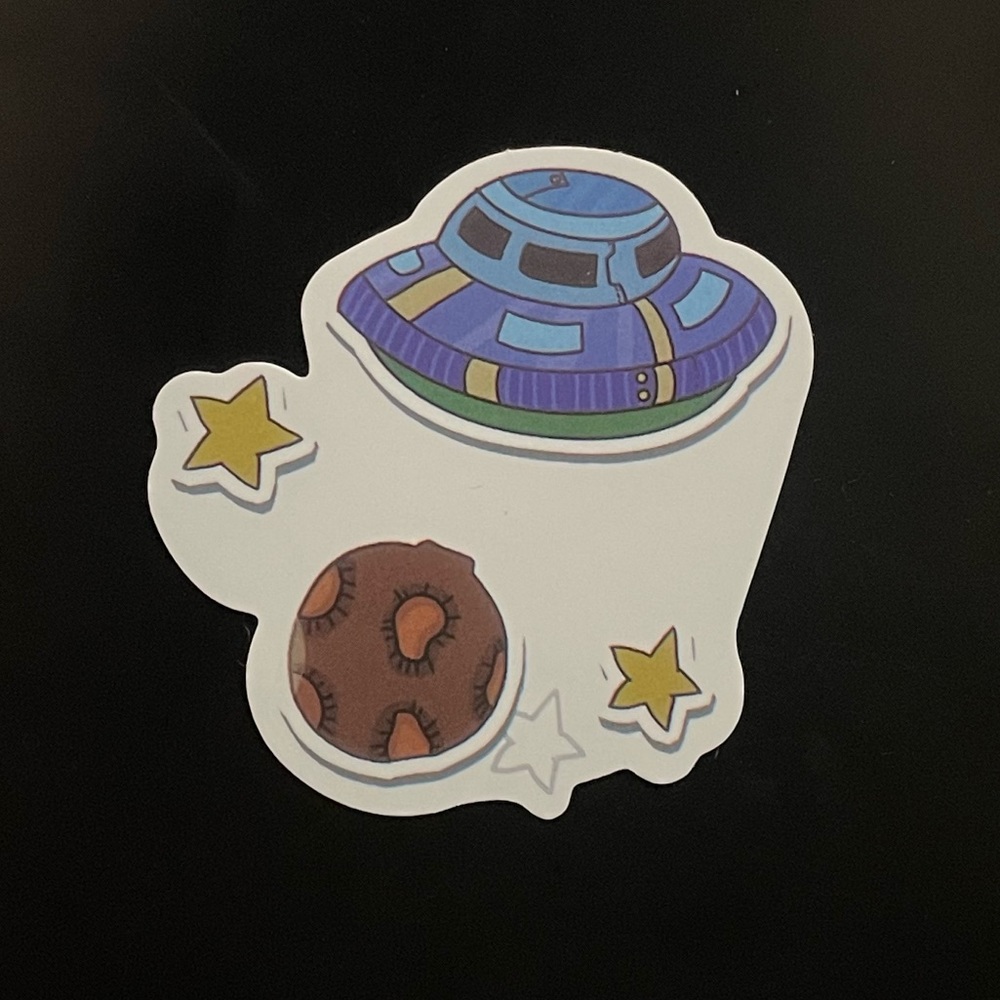 UFO Asteroid Sticker